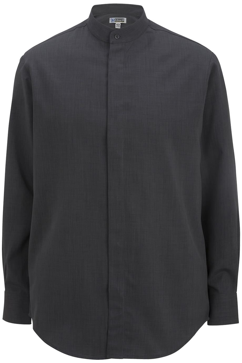 1392 Edwards MENS BATISTE BANDED COLLAR SHIRT