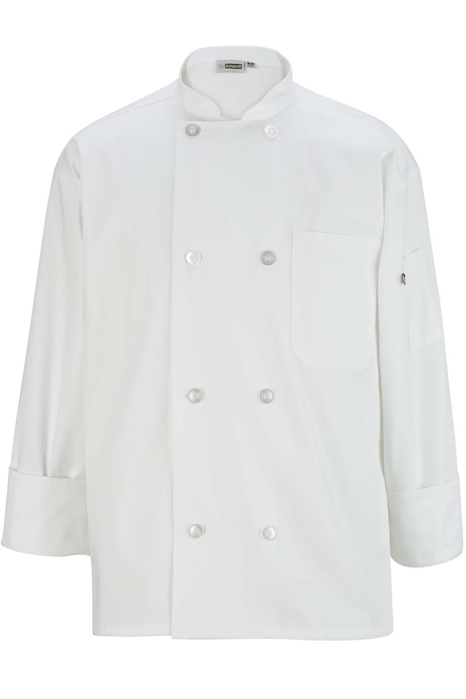 3300 Edwards 8 BUTTON LONG SLEEVE CHEF COAT Zoom Image