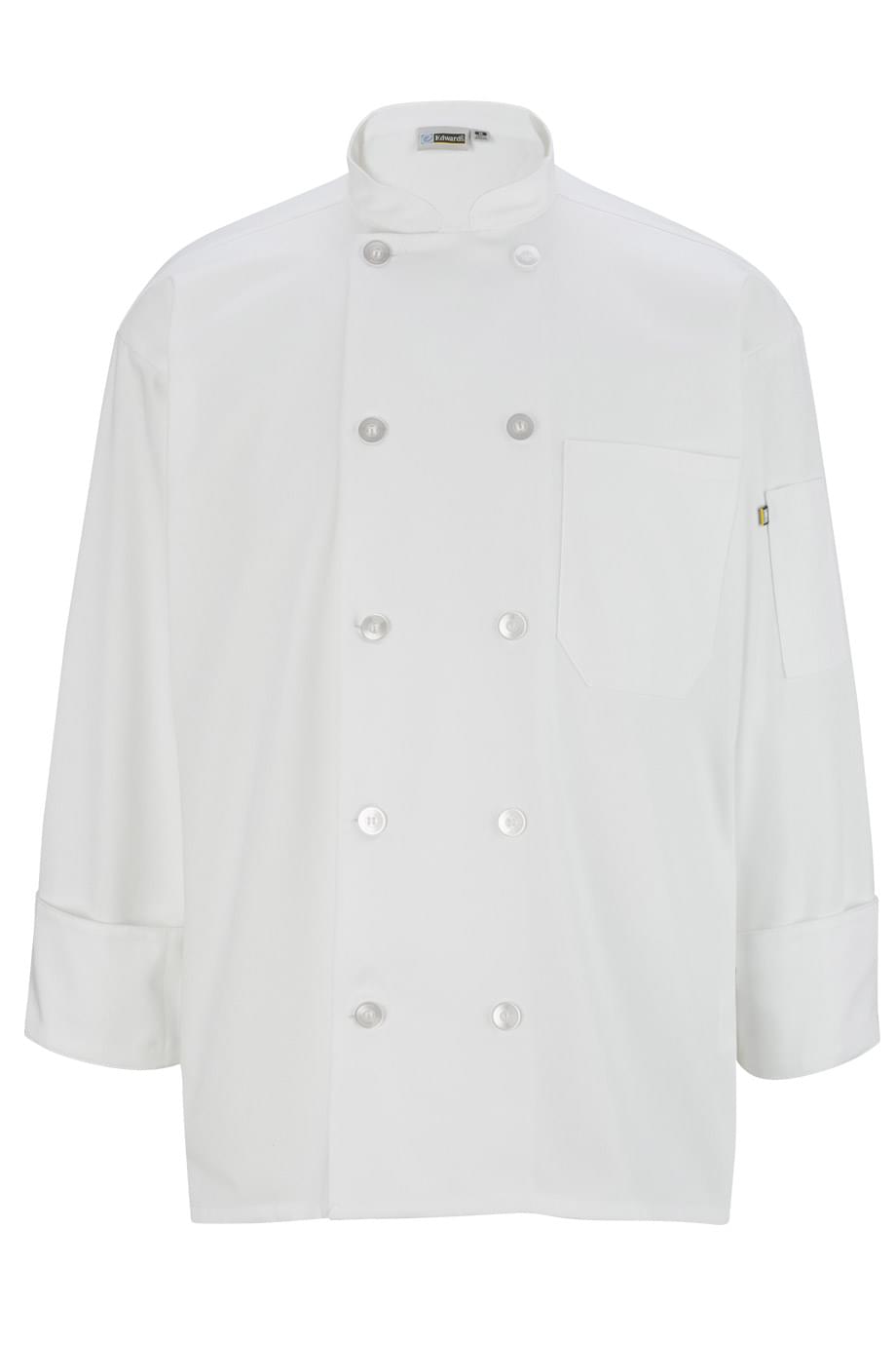 3301 Edwards 10 BUTTON LONG SLEEVE CHEF COAT Zoom Image