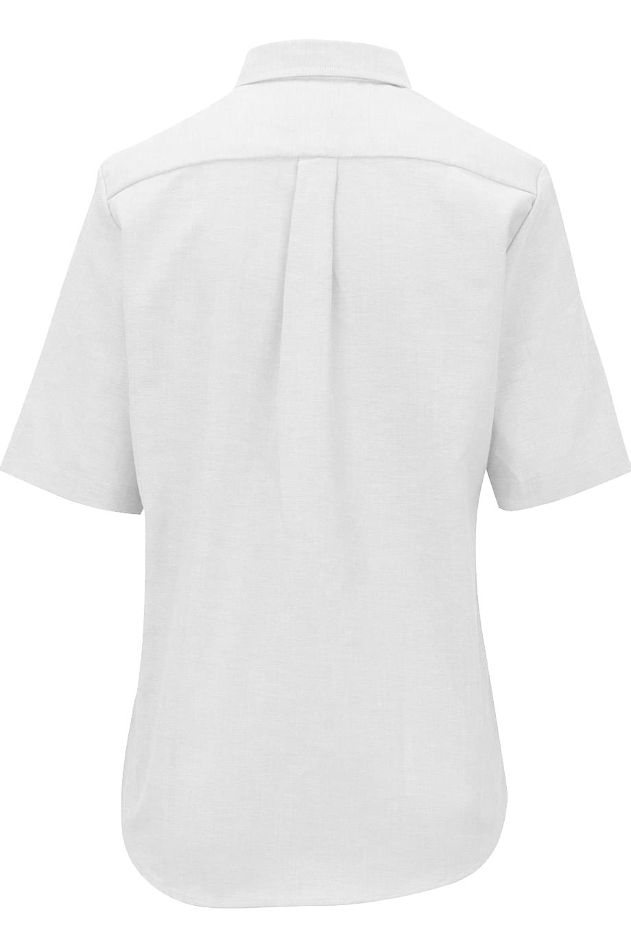 5027 Edwards Ladies Short Sleeve Oxford Shirt - Back Image