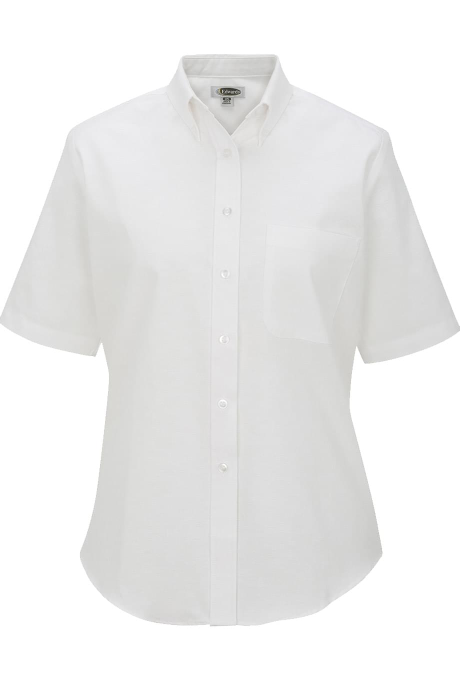 5027 Edwards Ladies Short Sleeve Oxford Shirt