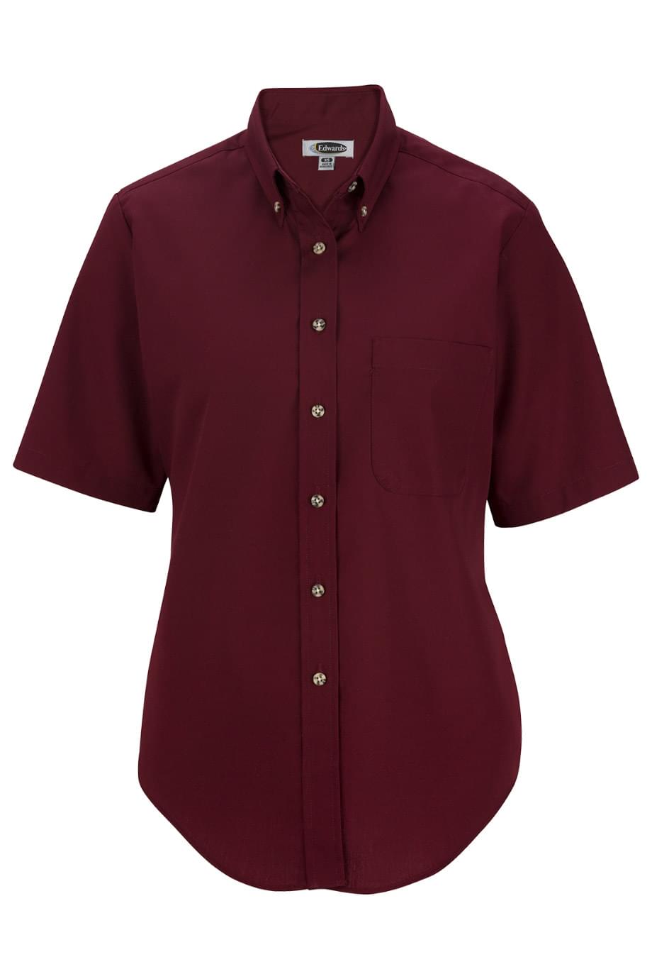 5230 Edwards LADIES EASY CARE SHORT SLEEVE POPLIN SHIRT