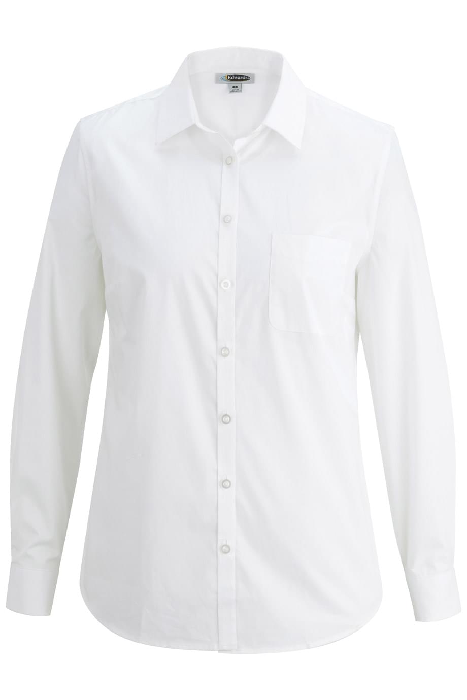 5246 Edwards Ladies L/s Stretch Poplin Blouse