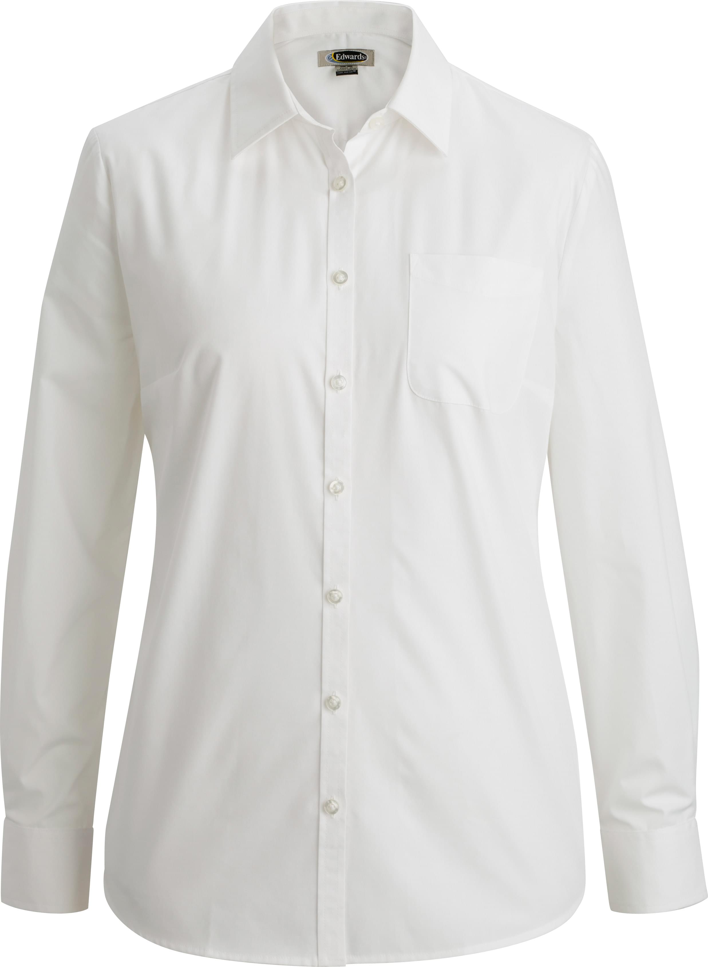 5354 Edwards LADIES ESSENTIAL BROADCLOTH SHIRT LONG SLEEVE Zoom Image
