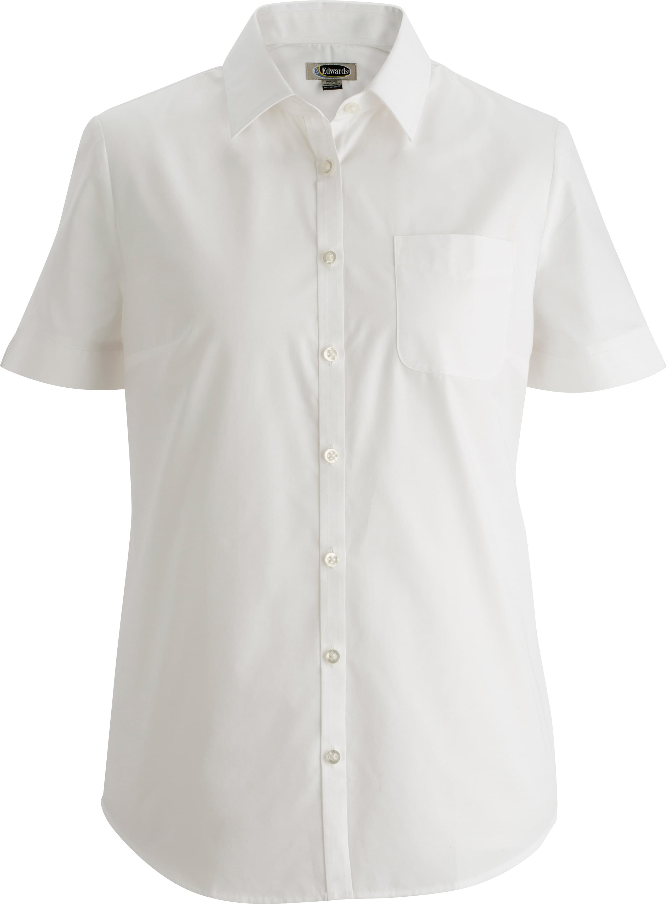 5356 Edwards LADIES ESSENTIAL BROADCLOTH SHIRT SHORT SLEEVE