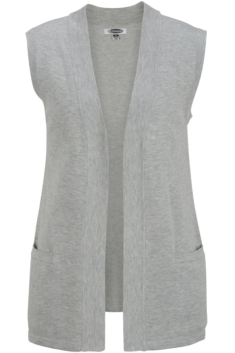 7026 Edwards LADIES OPEN CARDIGAN SWEATER VEST Zoom Image
