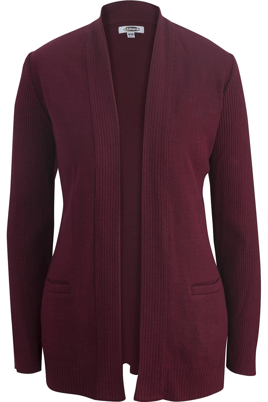 7059 Edwards LADIES OPEN CARDIGAN ACRYLIC SWEATER Zoom Image