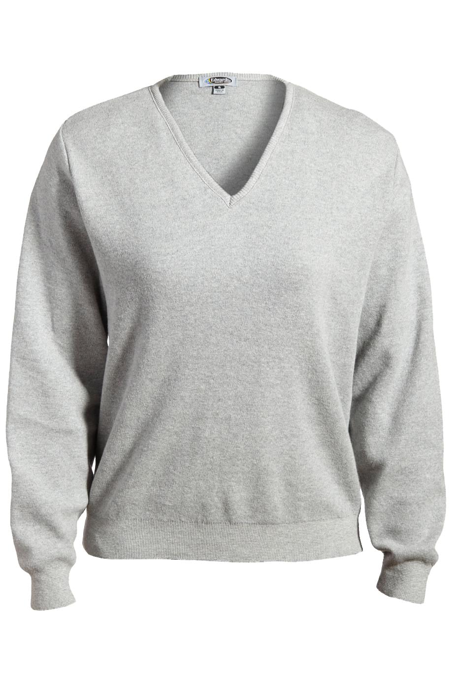 7090 Edwards LADIES V-NECK COTTON SWEATER