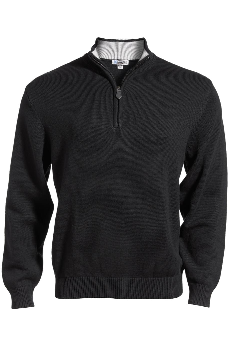 712 Edwards QUARTER ZIP COTTON BLEND SWEATER