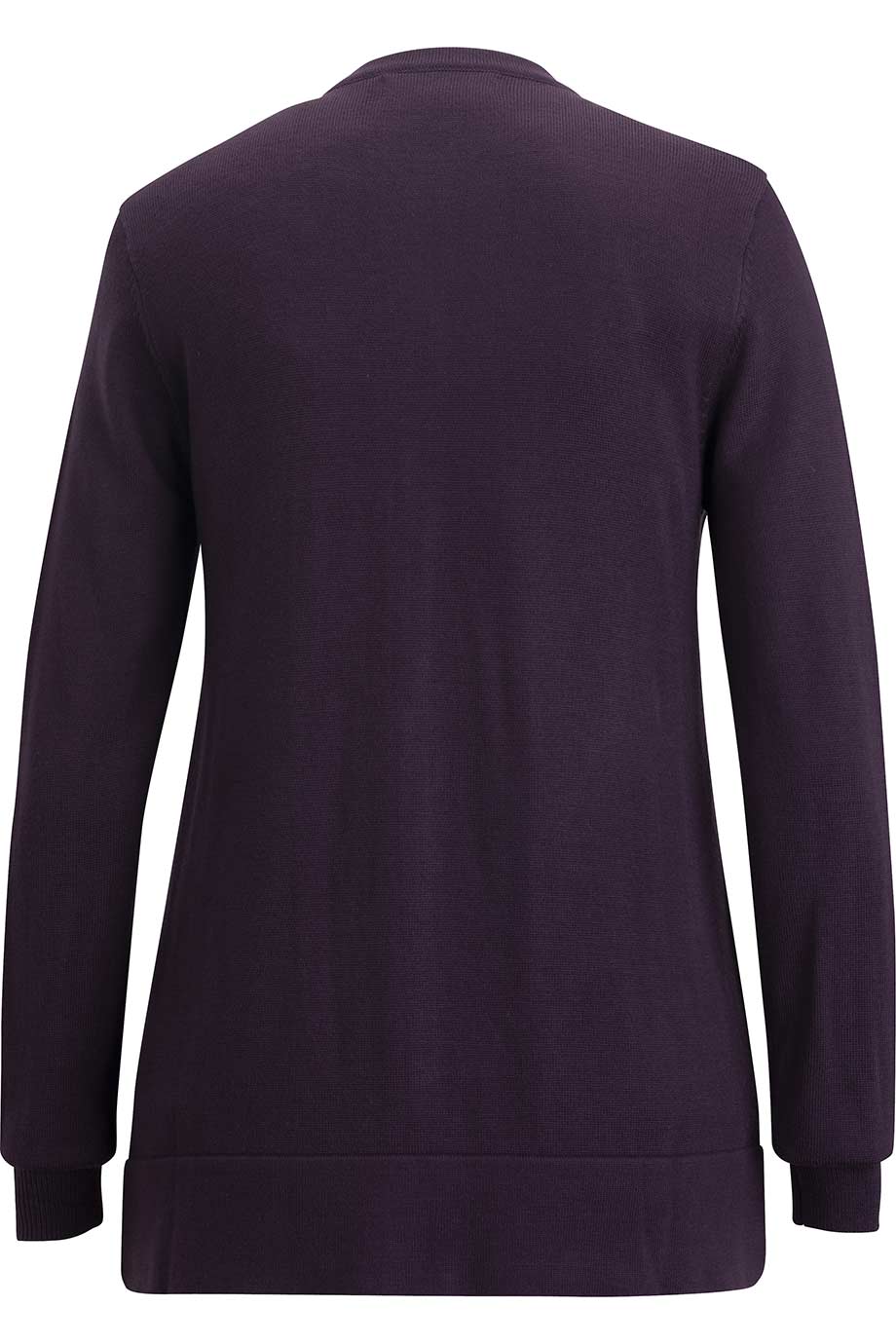 7143 Edwards LADIES CREW NECK BUTTON FRONT CARDIGAN - Back Image