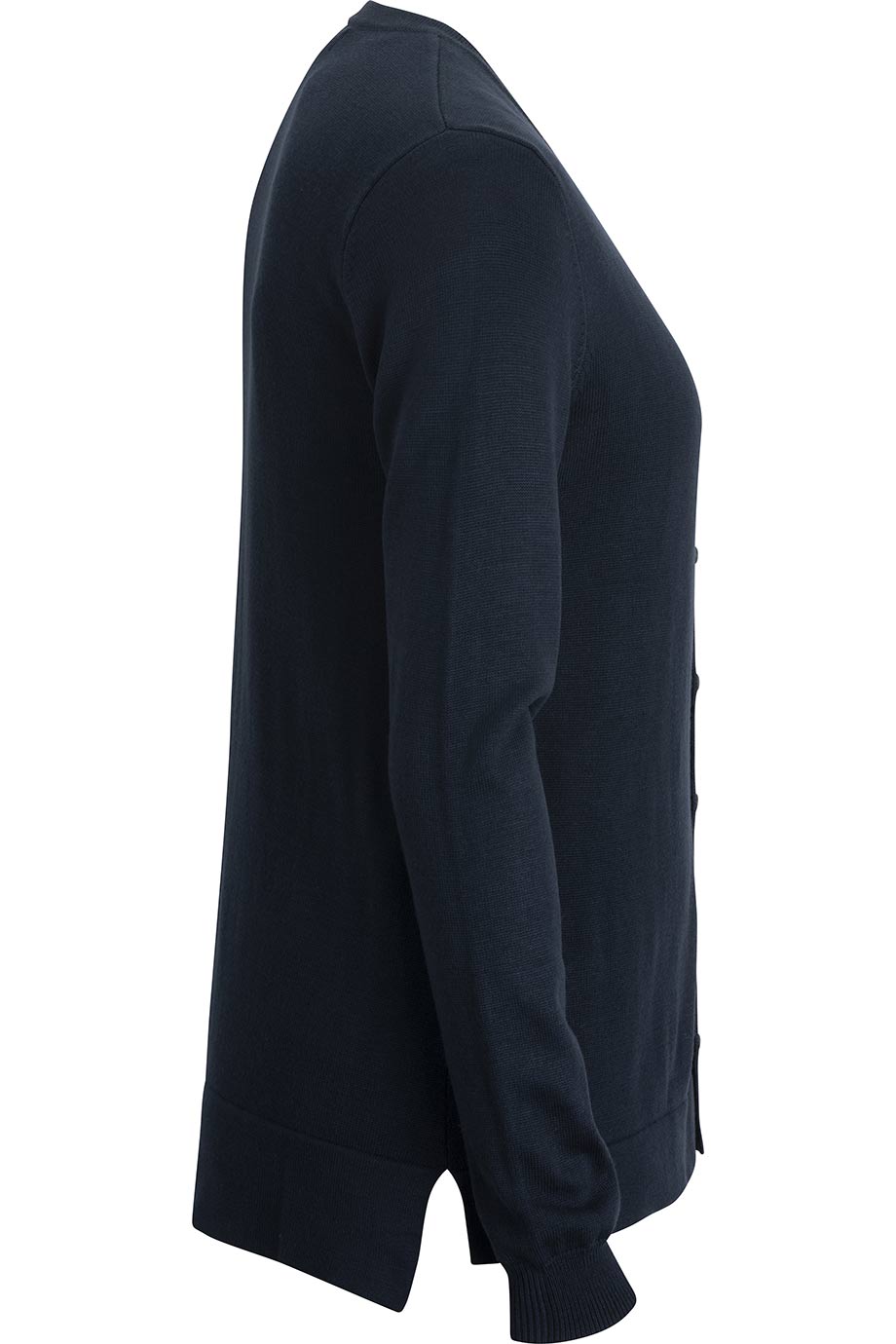 7143 Edwards Ladies Crew Neck Button Front Cardigan - Siide Image