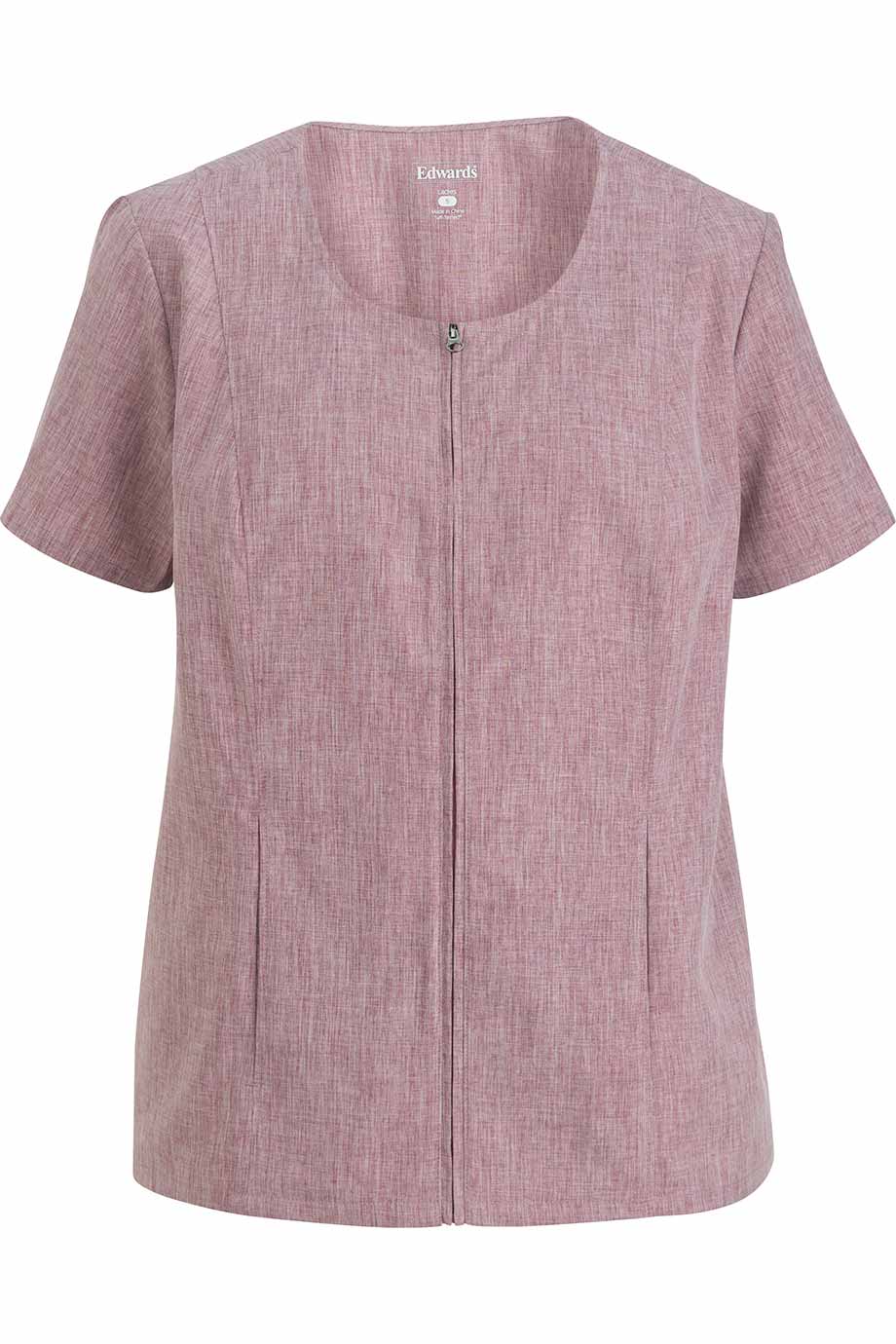 7279 Edwards LADIES SCOOP NECK ZIP FRONT TUNIC 7279 Edwards LADIES SCOOP NECK ZIP FRONT TUNIC