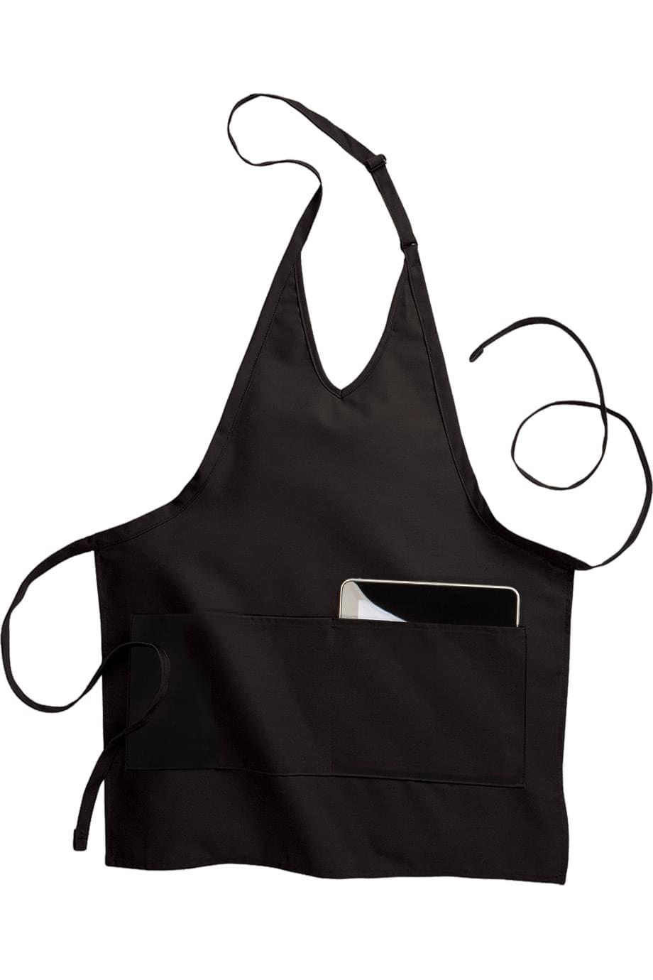 9009 Edwards 2-POCKET V-NECK BIB APRON Zoom Image