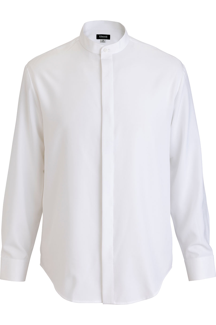 1382 Edwards Garment EDWARDS FLEXBATISTE BANDED COLLAR LONG SLEEVE MENS SHIRT