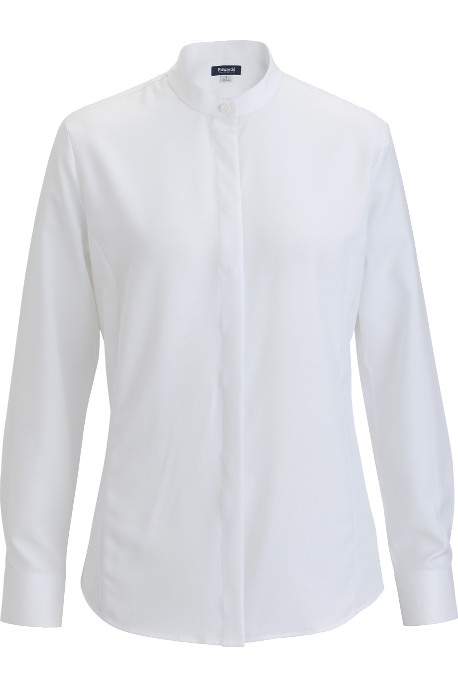 5382 Edwards Garment EDWARDS FLEXBATISTE BANDED COLLAR LONG SLEEVE LADIES SHIRT