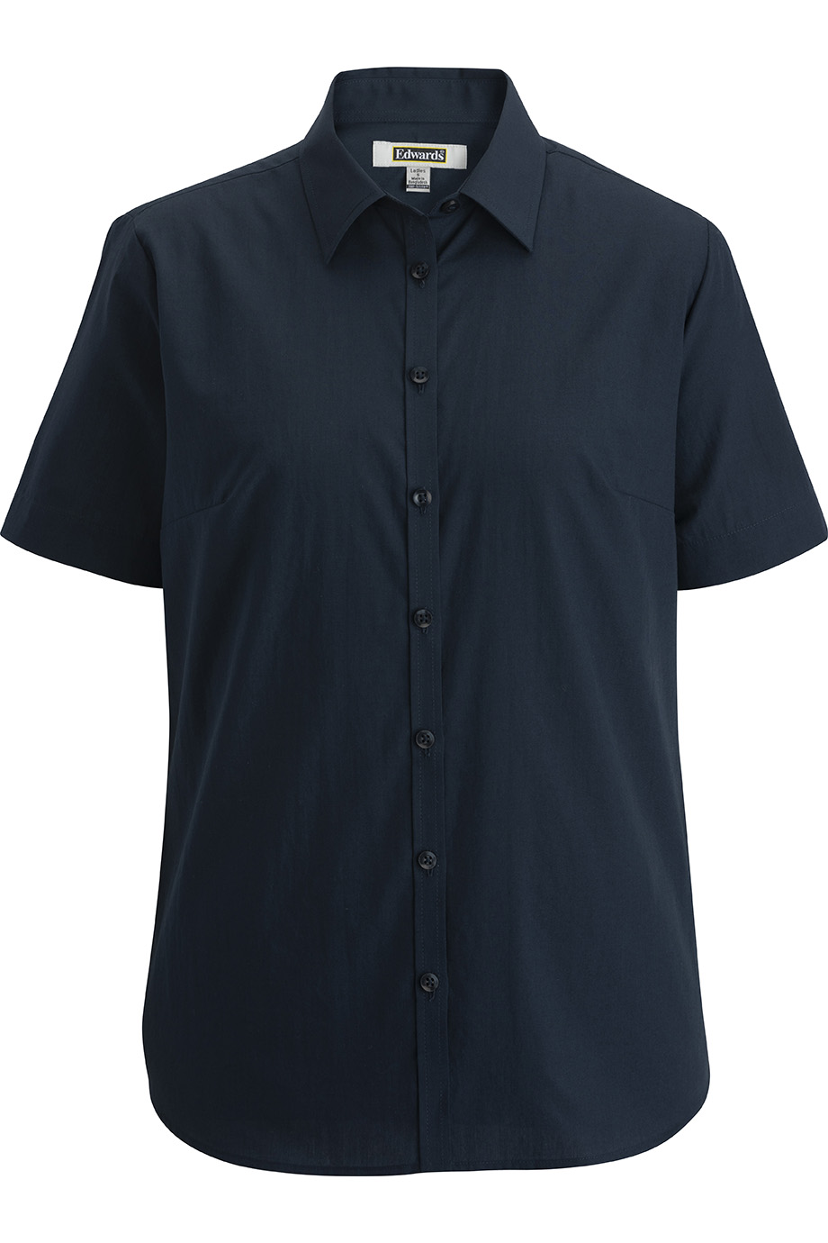 5356 Edwards Garment EDWARDS LADIES ESSENTIAL BROADCLOTH SHIRT SHORT SLEEVE