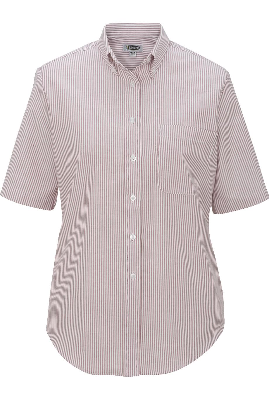 5027 Edwards LADIES SHORT SLEEVE OXFORD SHIRT