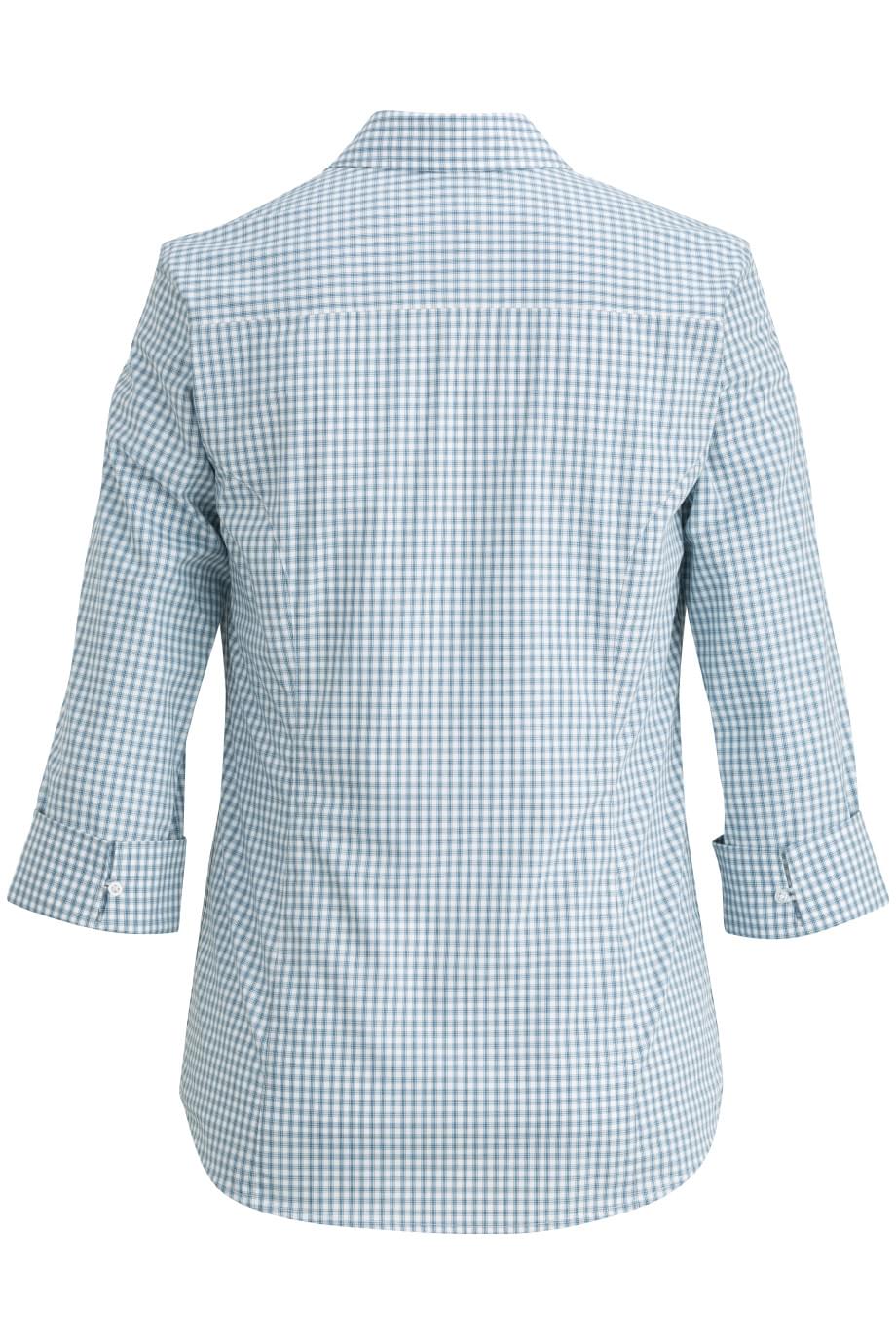 5317 Edwards LADIES 3/4 SLEEVE STRETCH BROADCLOTH SHIRT - Back Image