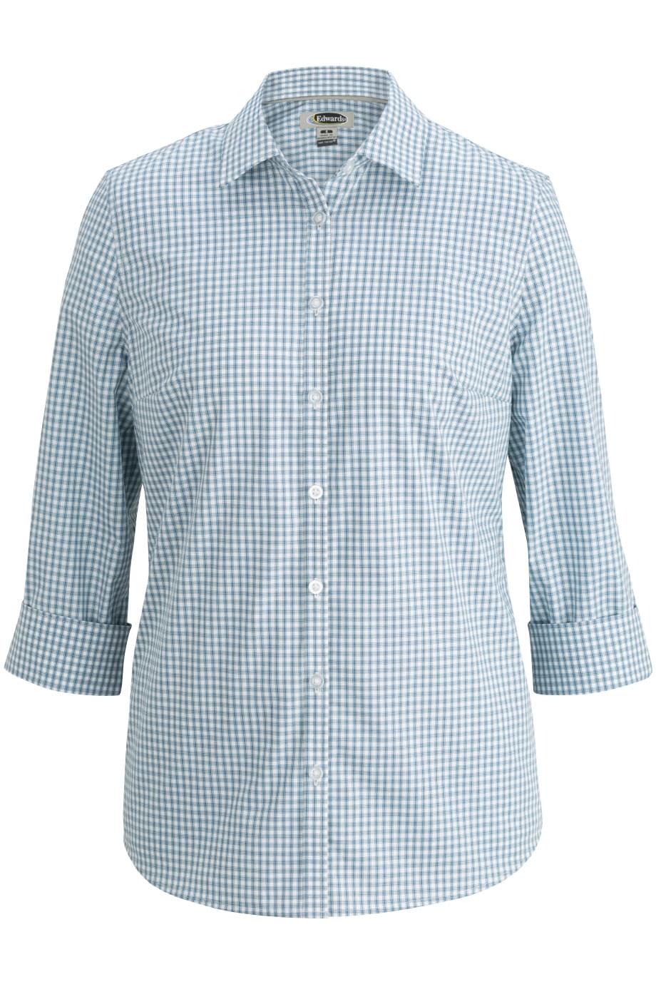 5317 Edwards LADIES 3/4 SLEEVE STRETCH BROADCLOTH SHIRT