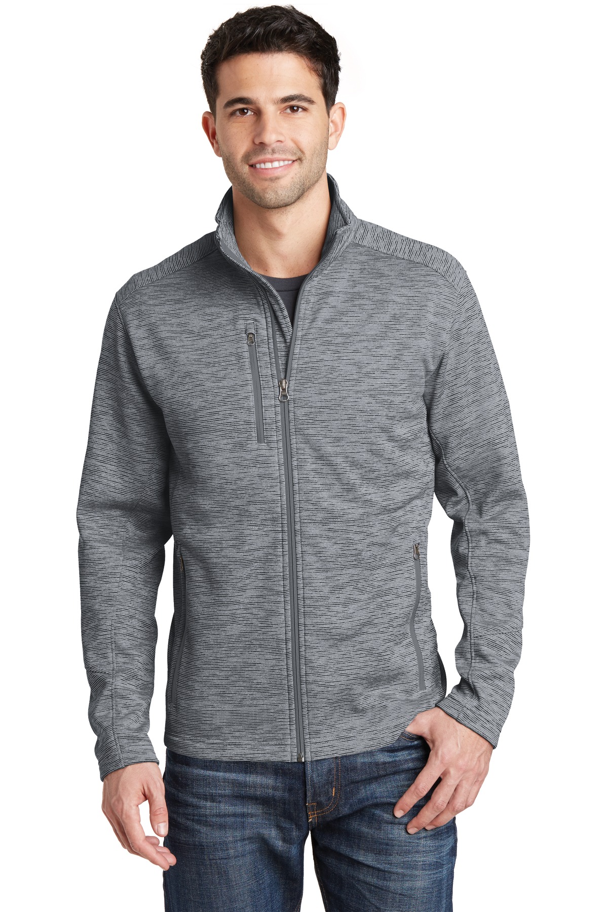 F231 Port Authority Digi Stripe Fleece Jacket