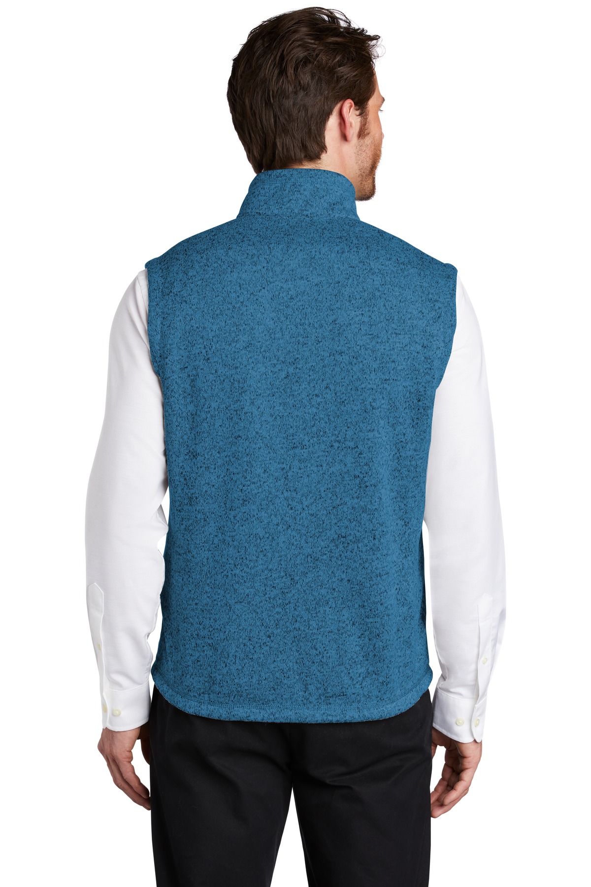 F236 Port Authority Sweater Fleece Vest - Back Image