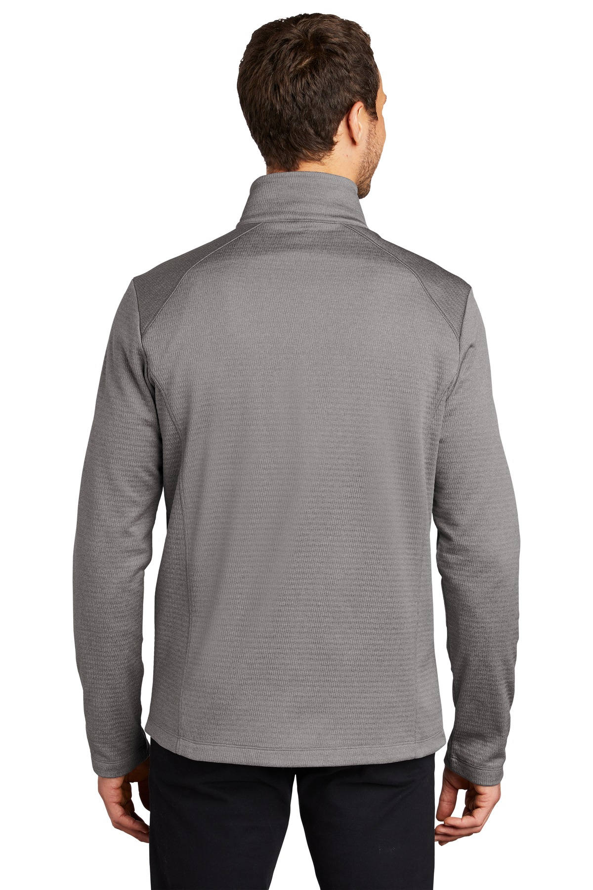 F248 Port Authority Diamond Heather Fleece 1/4-Zip Pullover - Back Image