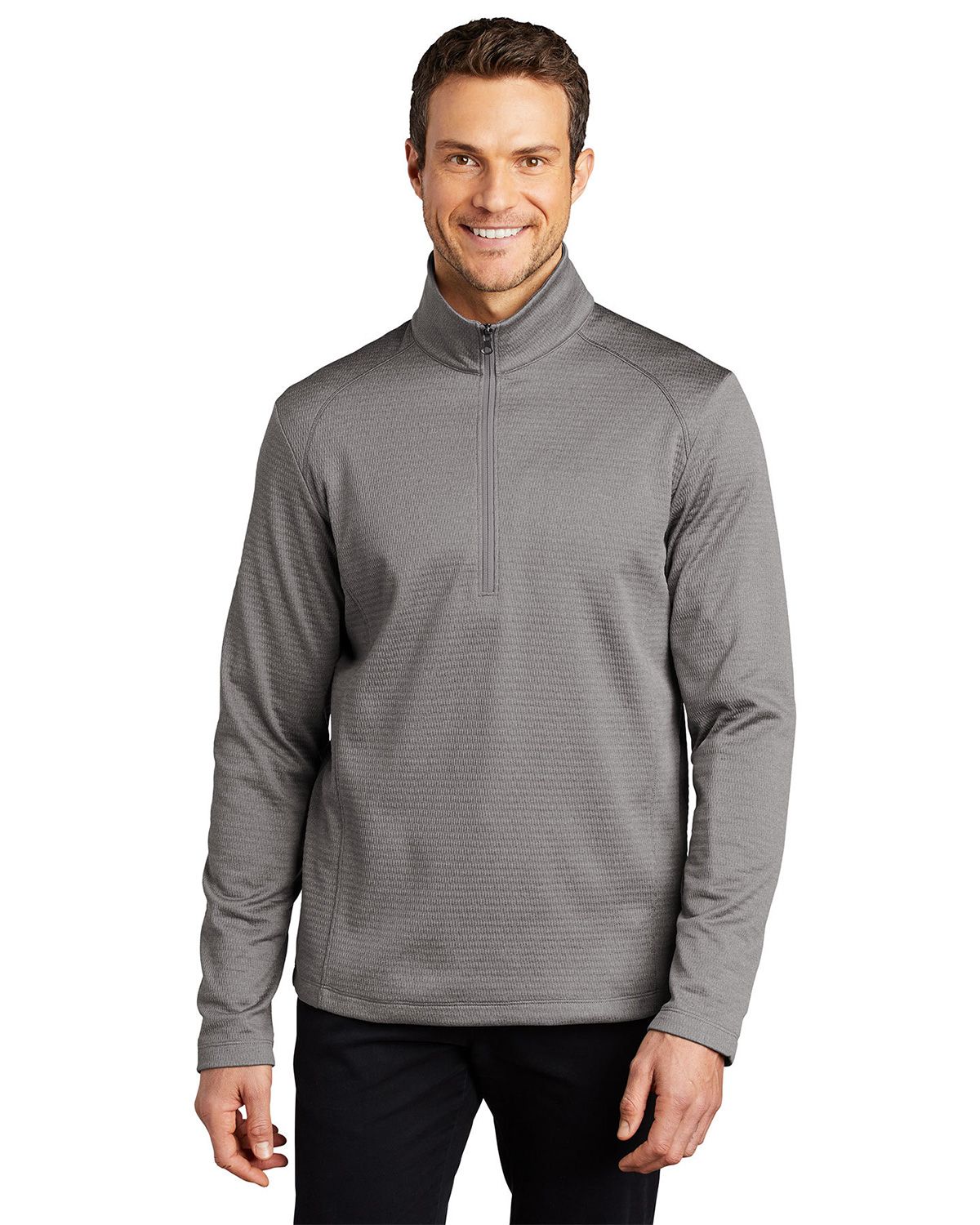 F248 Port Authority Diamond Heather Fleece 1/4-Zip Pullover