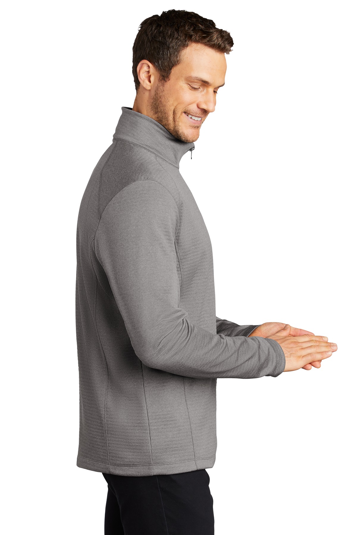 F248 Port Authority Diamond Heather Fleece 1/4-Zip Pullover - Siide Image