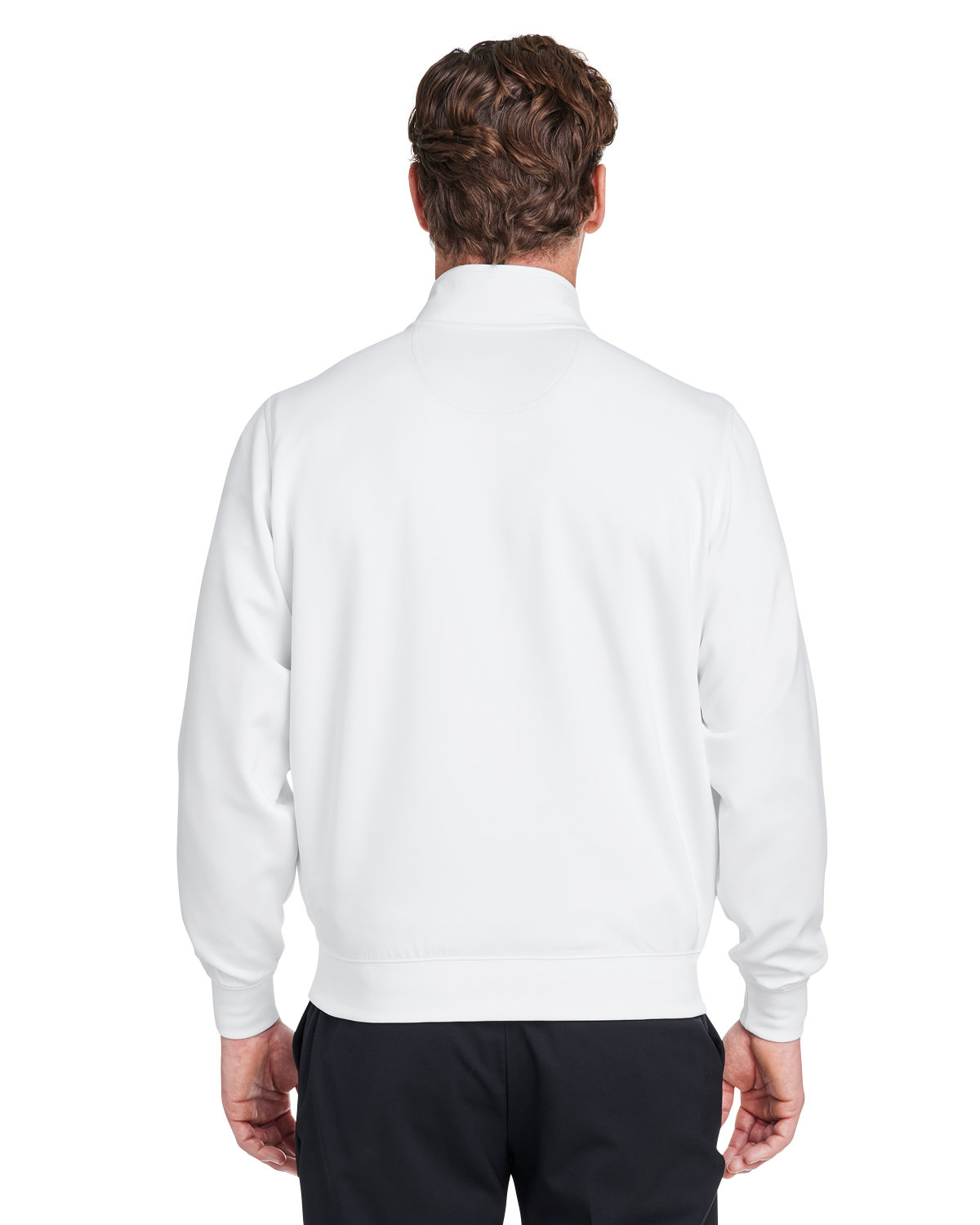 C11512 Fairway & Greene Mens Caves Quarter-Zip Tech Pullover - Back Image