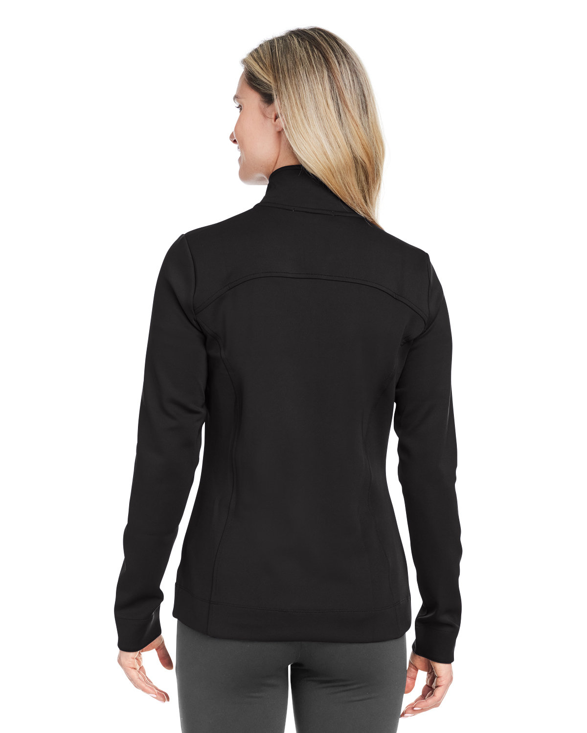 F12250 Fairway & Greene Ladies Wells Quarter-Zip Tech Pullover - Back Image