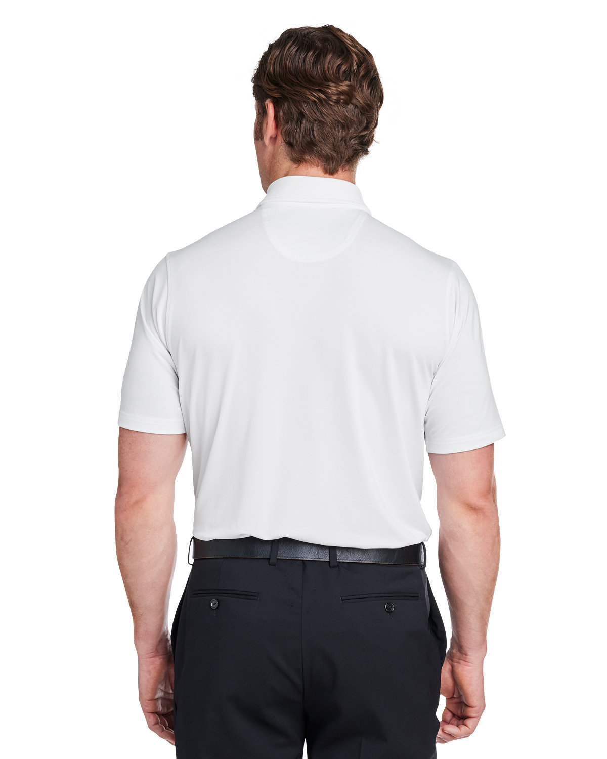 F31534 Fairway & Greene Mens USA Made Tournament Solid Tech Polo - Back Image