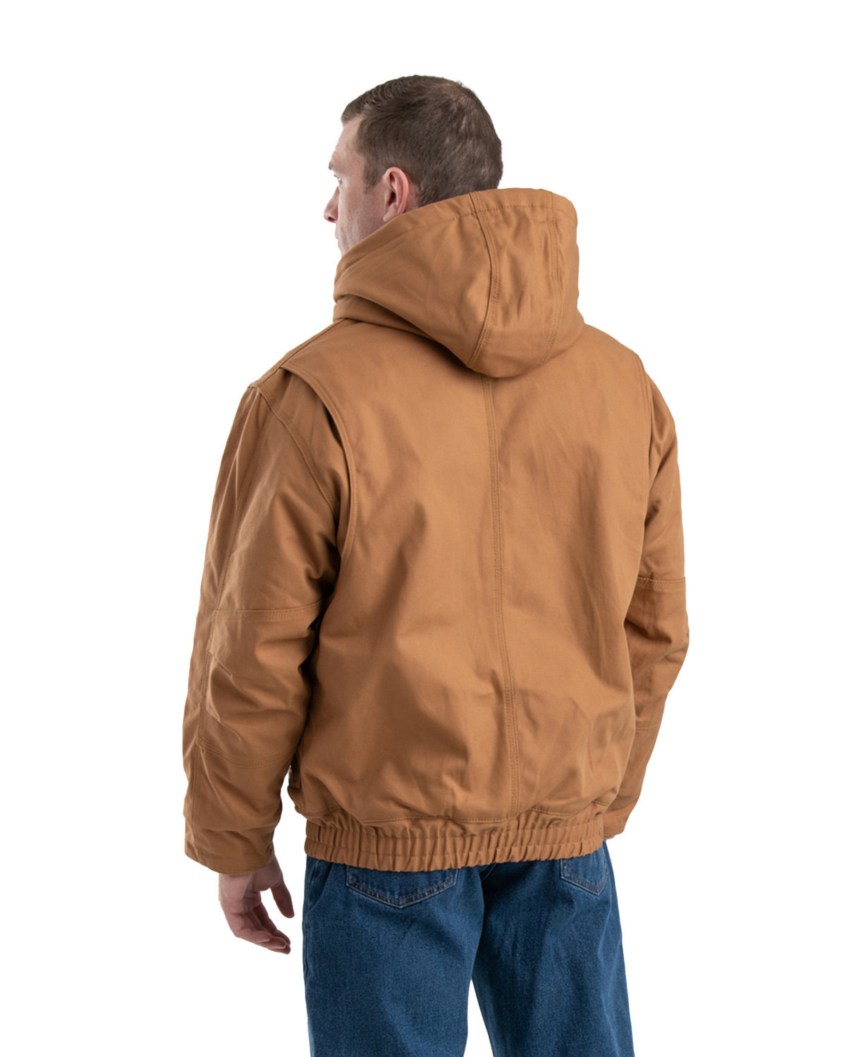FRHJ01T Berne Mens Tall Flame-Resistant Hooded Jacket - Back Image