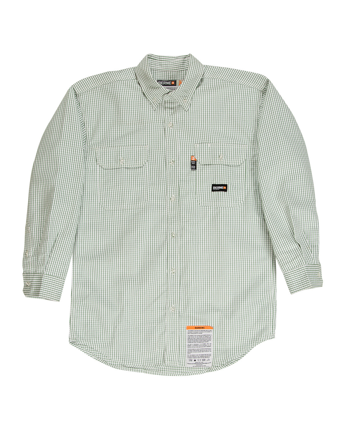 FRSH21T Berne Mens Tall Flame-Resistant Down Plaid Work Shirt FRSH21T Berne Mens Tall Flame-Resistant Down Plaid Work Shirt