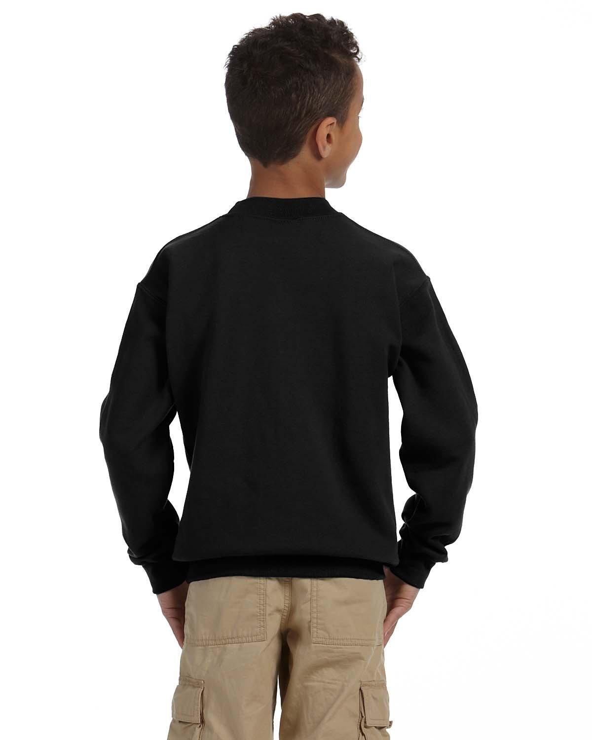 G180B Gildan Youth Heavy Blend 50/50 Fleece Crew - Back Image