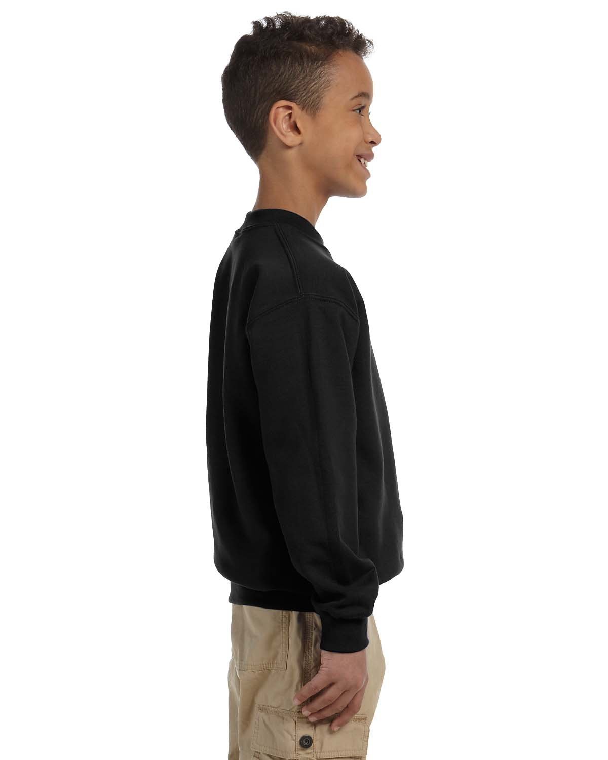 G180B Gildan Youth Heavy Blend 50/50 Fleece Crew - Siide Image