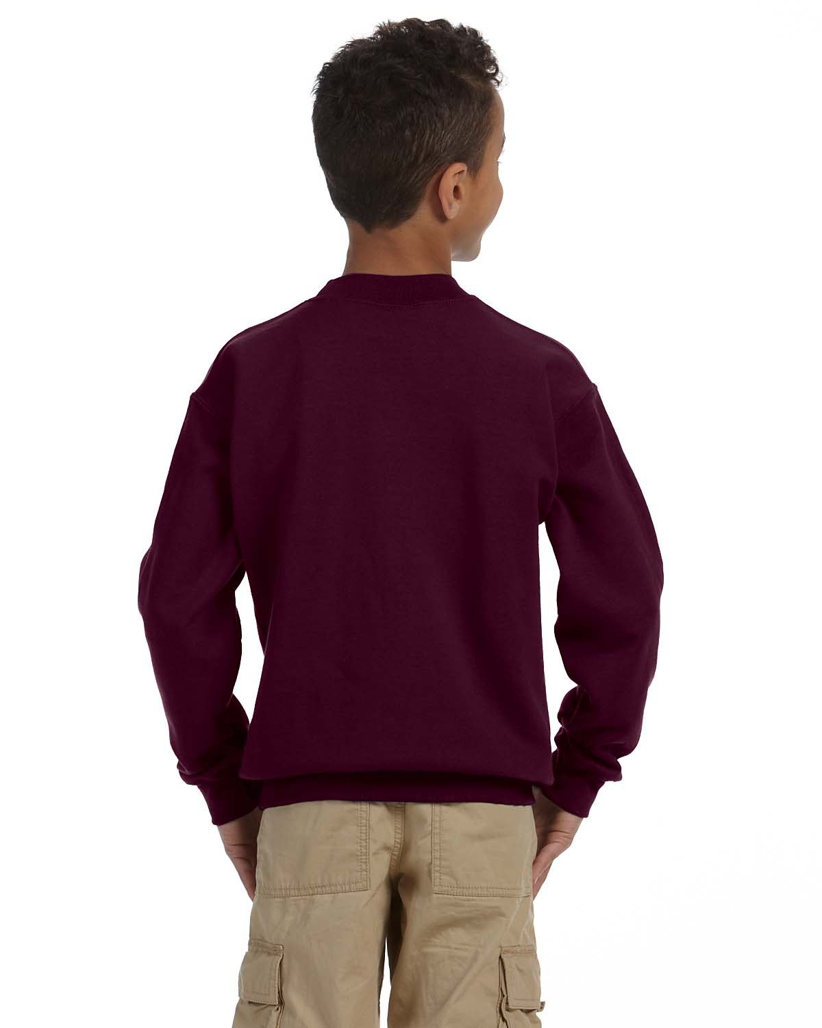 G180B Gildan Youth Heavy Blend 50/50 Fleece Crew - Back Image