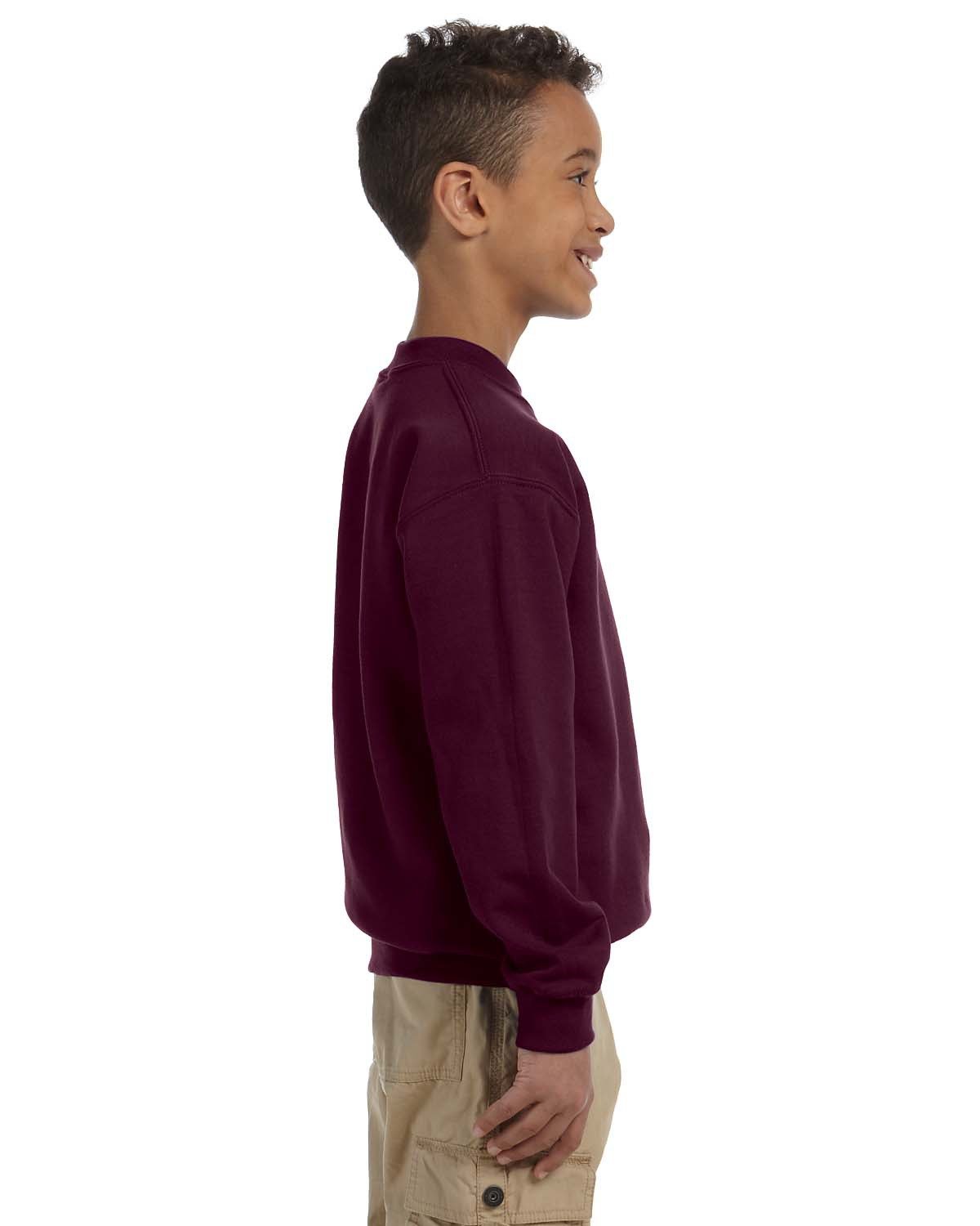 G180B Gildan Youth Heavy Blend 50/50 Fleece Crew - Siide Image