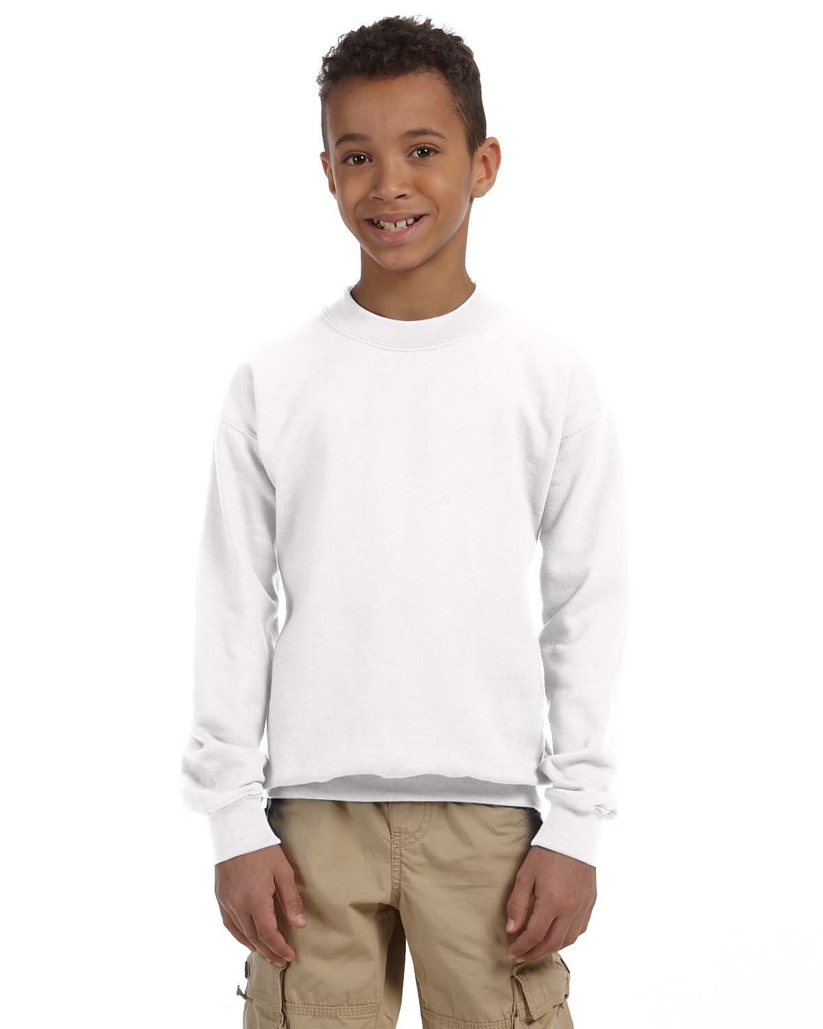 G180B Gildan Youth Heavy Blend 50/50 Fleece Crew Zoom Image