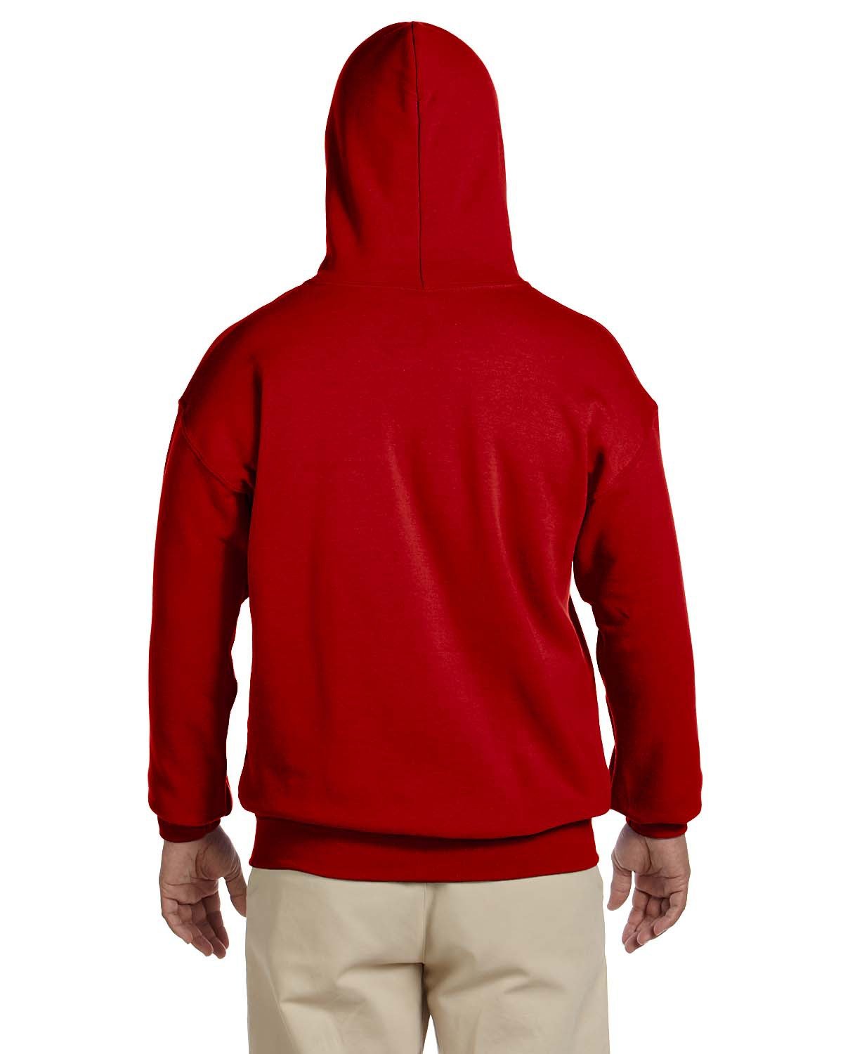 G185 Gildan Adult Heavy Blend 50/50 Hooded Sweatshirt - Back Image