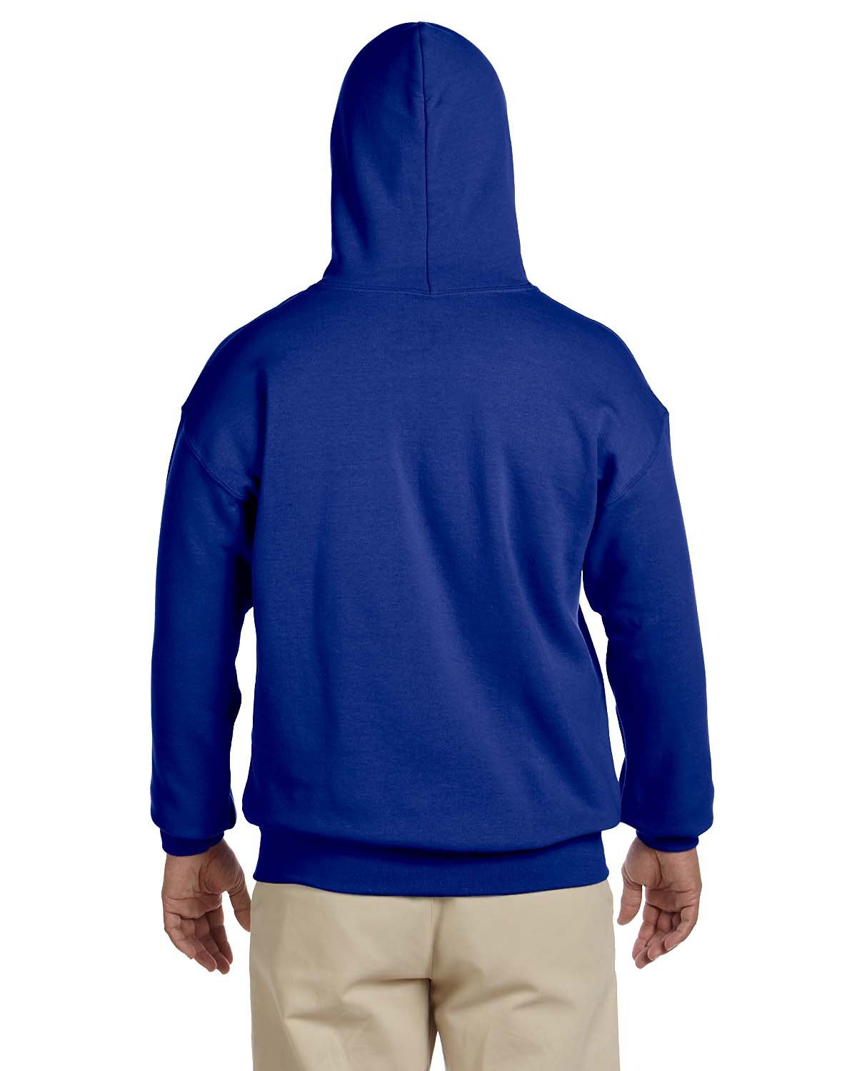 G185 Gildan Adult Heavy Blend 50/50 Hooded Sweatshirt - Back Image