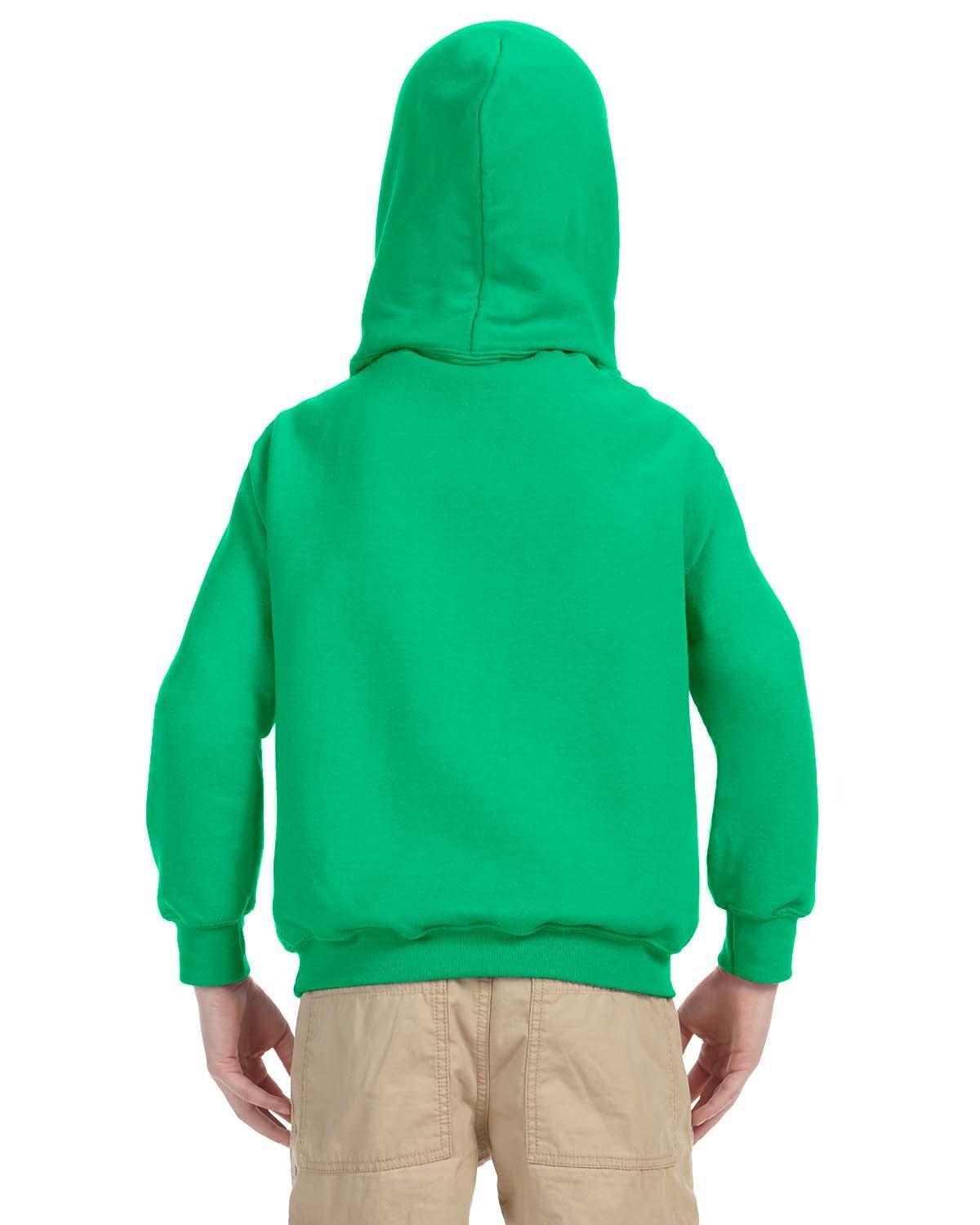 G185B Gildan Youth Heavy Blend 50/50 Hooded Sweatshirt - Back Image