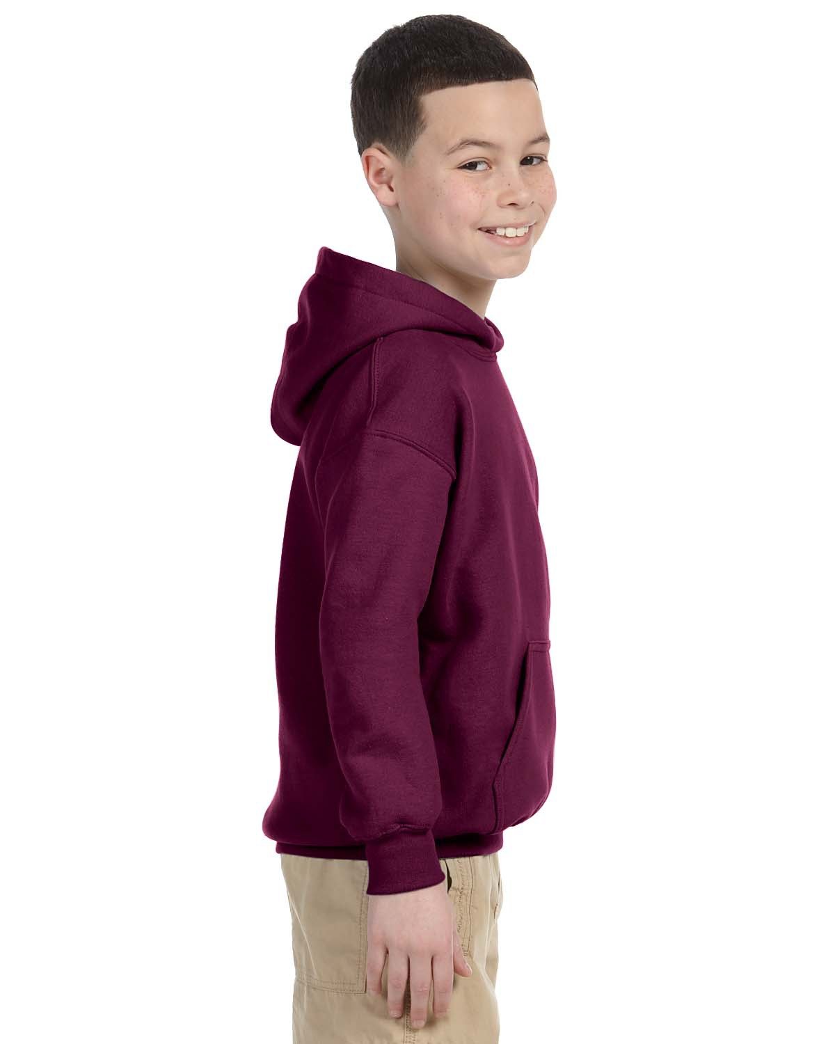 G185B Gildan Youth Heavy Blend 50/50 Hooded Sweatshirt - Siide Image
