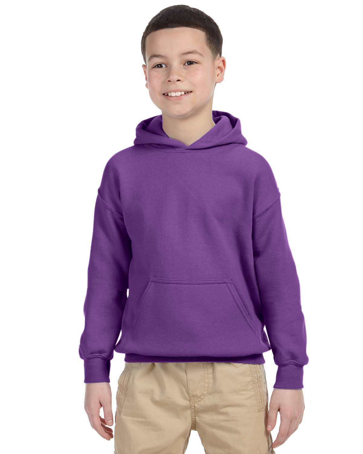 G185B Gildan Youth Heavy Blend 50/50 Hooded Sweatshirt