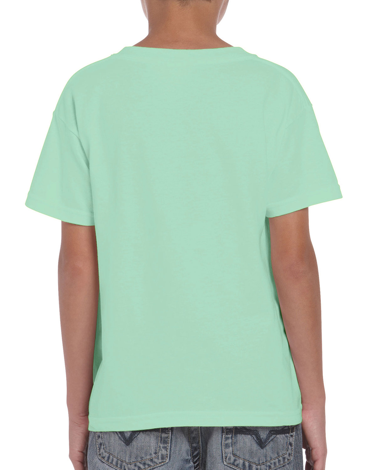 G500B Gildan Youth Heavy Cotton T-Shirt - Back Image