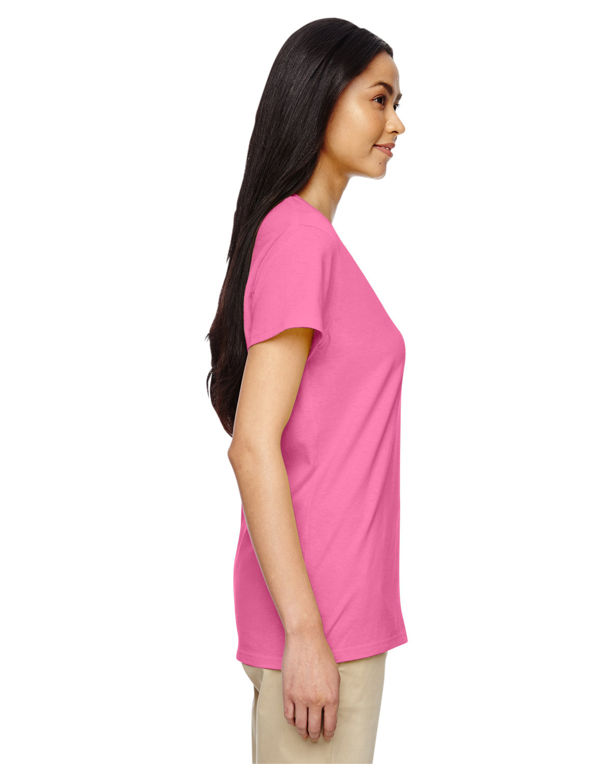 G500VL Gildan Ladies Heavy Cotton V-Neck T-Shirt - Siide Image