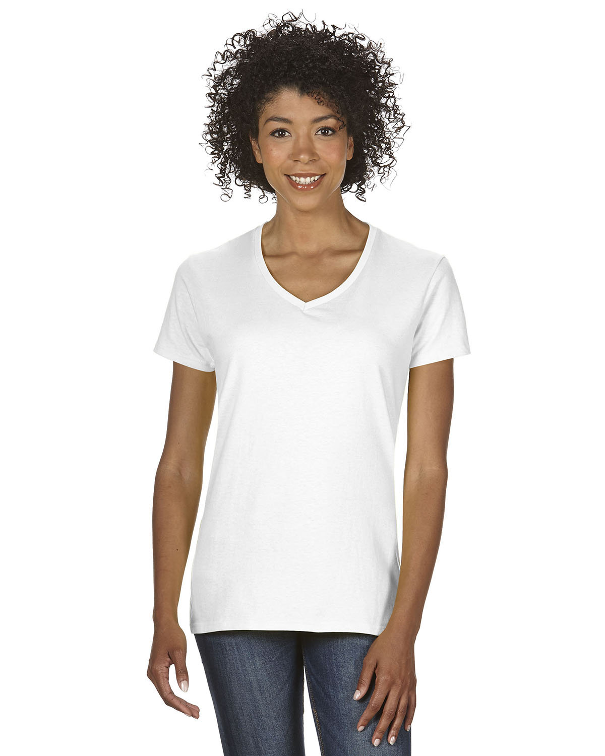G500VL Gildan Ladies Heavy Cotton V-Neck T-Shirt Zoom Image