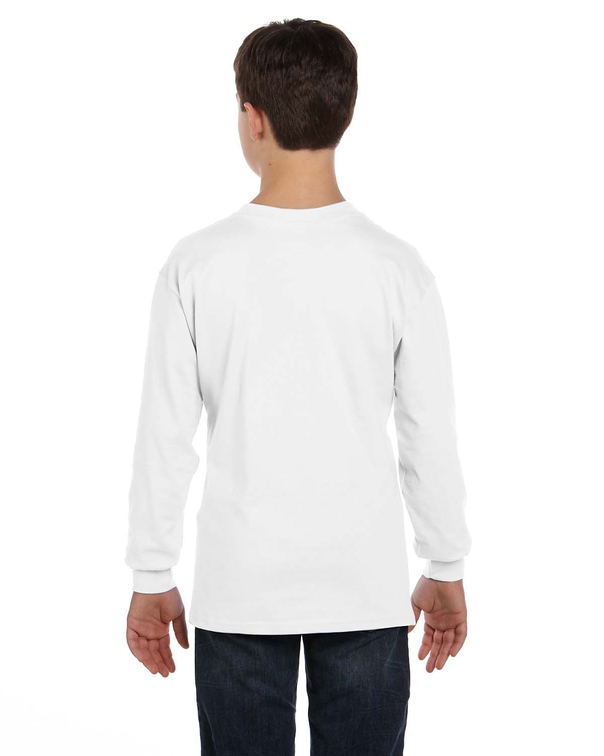 G540B Gildan Youth Heavy Cotton Long-Sleeve T-Shirt - Back Image