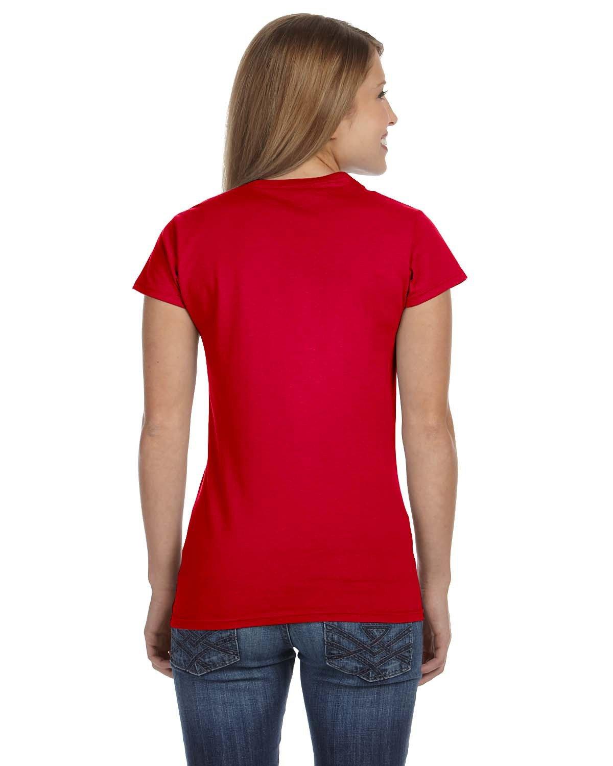 G640L Gildan Ladies Softstyle Fitted T-Shirt - Back Image