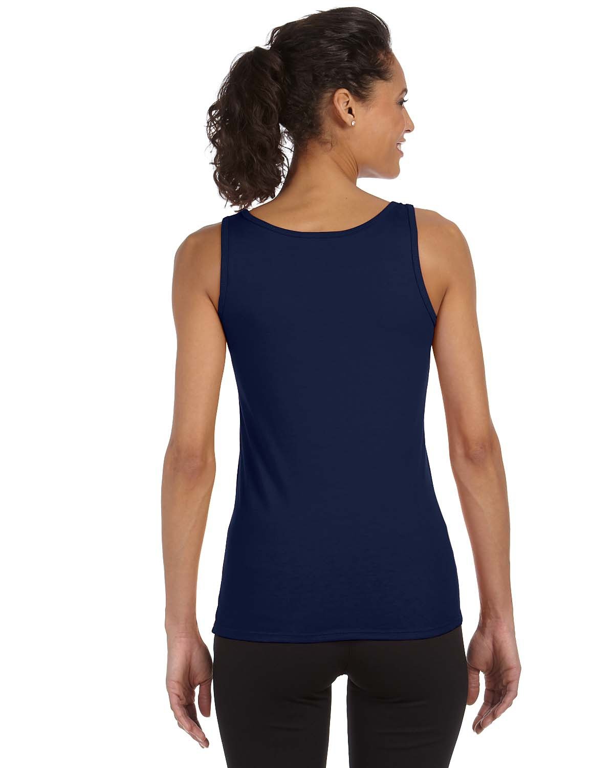 G642L Gildan Ladies Softstyle Fitted Tank G642L Gildan Ladies Softstyle Fitted Tank - Back Image