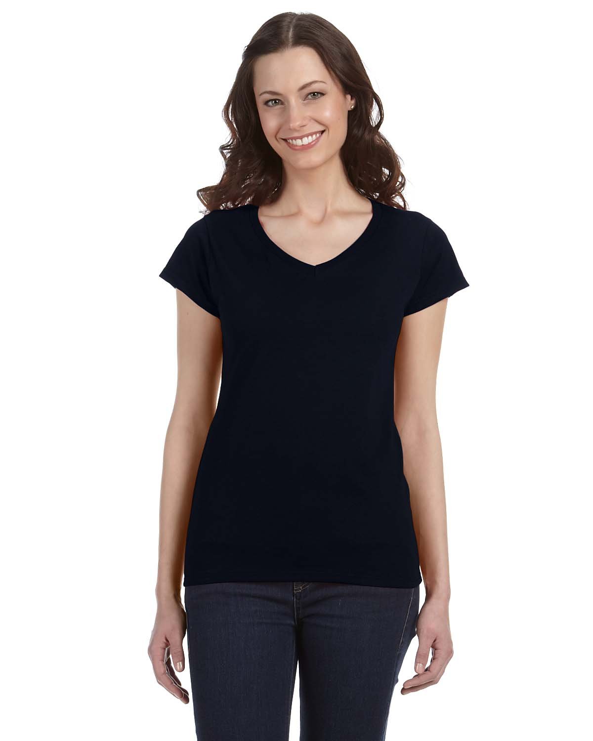 G64VL Gildan Ladies SoftStyle Fitted V-Neck T-Shirt